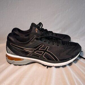 Asics Womens GT 2000 8 1012A592 Black Running Shoes Sneakers Size 9